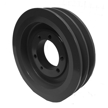 Bushing 2 Groove V-Belt Pulley 6.35 Inch OD